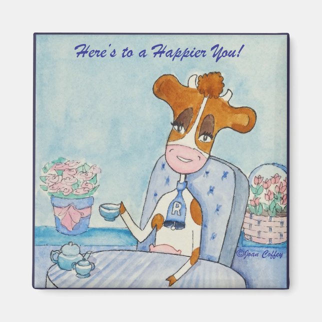 Niedliche Kuh Ruthie-Moo Magnet (Vorne)