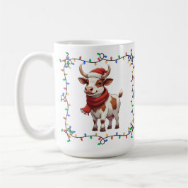 Niedliche Kuh Weihnachtsfeiertage Tasse