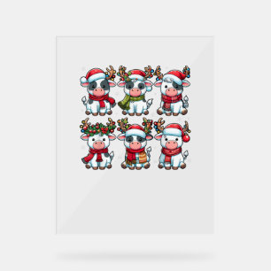 Niedliche Kuh Weihnachtslicht Weihnachtslicht Weih Acrylschild