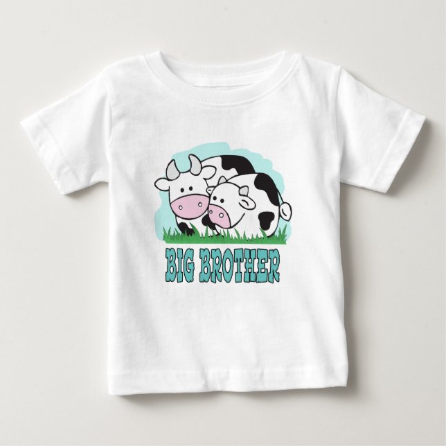 Niedliche Kühe Großbruder Baby T-shirt (Vorderseite)