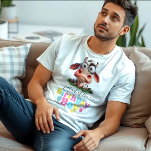 Niedliche Kühe Landtiere 2. Geburtstag Party T-Shirt