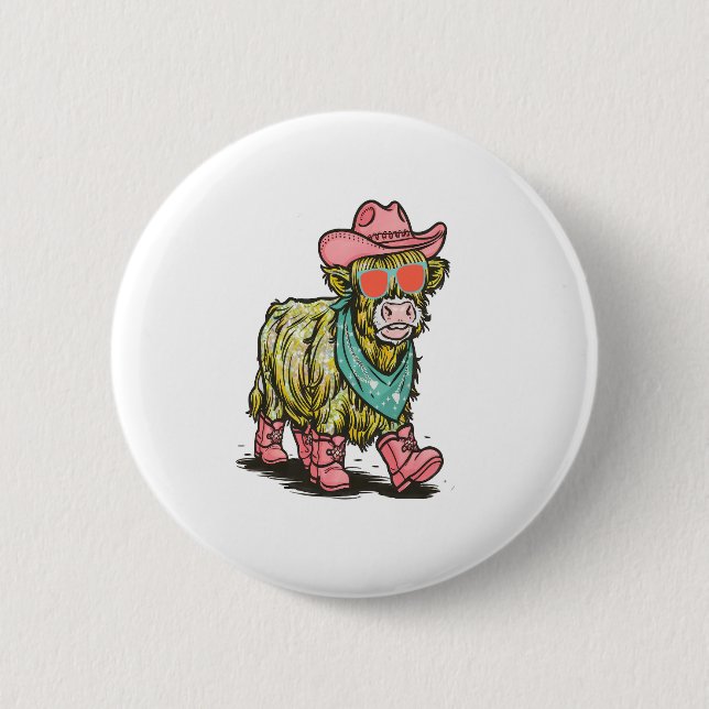 Niedliche Kuhhpingeln, Western Button (Vorderseite)