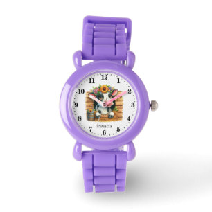 Niedliche Kuhliebhaber geben Namen Armbanduhr