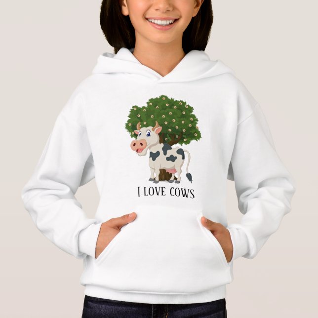 niedliche Kuhliebhaber geben Namen Hoodie (Vorderseite)