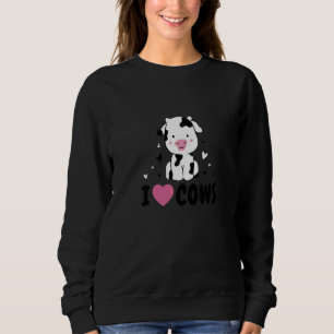 Niedliche Kuhmotif für Coole und Bauer als lustige Sweatshirt
