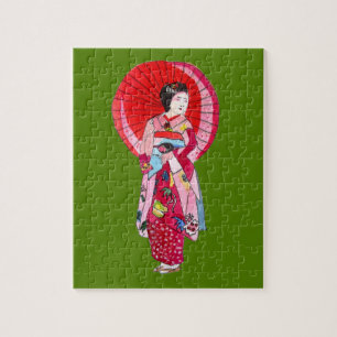 niedliche Kunst von Geisha Puzzle