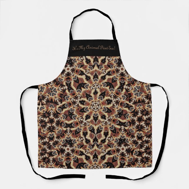 Niedliche Künstlerische Leopard Print & Quote Schürze (Vorderseite)
