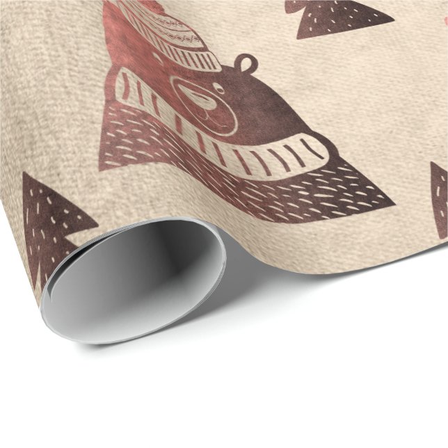 Niedliche Kupferwurzel-Rose Geschenkpapier (Rolleneckpunkt)