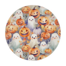 Niedliche Kürbis und Geister Schneidebrett