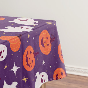 Niedliche Kürbis und Geister Tischdecke