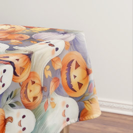 Niedliche Kürbis und Geister Tischdecke