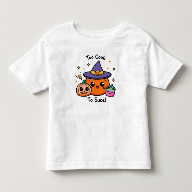 Niedliche Kürbishexe Halloween Vector Art Kleinkind T-shirt (Vorderseite)