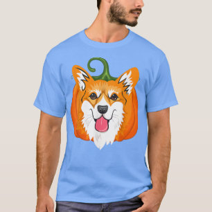 Niedliche Kürbislaterne Pumpkin Corgi Dog Hallowee T-Shirt