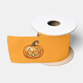 Niedliche Kürbislaterne Pumpkins Orange Halloween Satinband