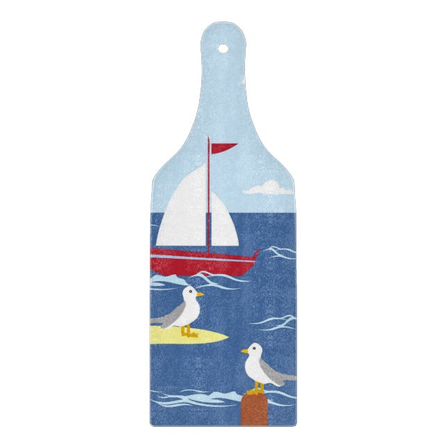 Niedliche Küstenkunst Schneidebrett (Vorderseite)