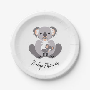 Niedliche Kutte KOALA - Babydusche - Party Pappteller