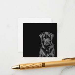 Niedliche Labrador Black Dog Puppy Pet Sketch Begleitkarte