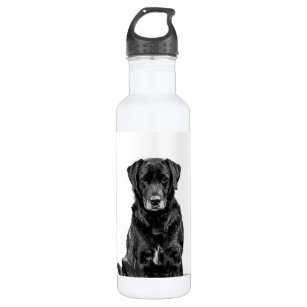 Niedliche Labrador Black Dog Puppy Pet Sketch Edelstahlflasche