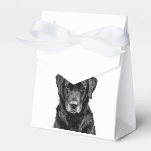 Niedliche Labrador Black Dog Puppy Pet Sketch Geschenkschachtel