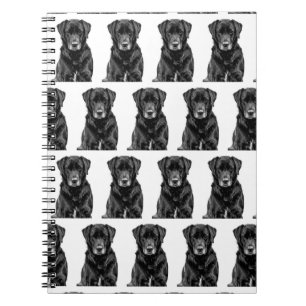 Niedliche Labrador Black Dog Puppy Pet Sketch Notizblock