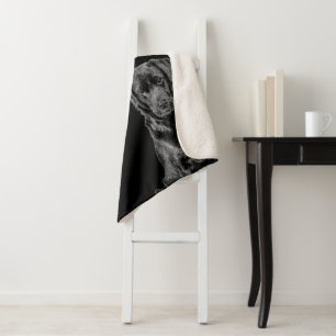 Niedliche Labrador Black Dog Puppy Pet Sketch Sherpadecke