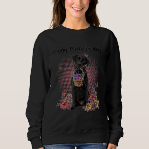 Niedliche Labrador Mama Blume Glücklich Muttertag Sweatshirt