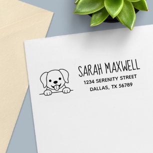 Niedliche Labrador Retriever Pet-Adresse Permastempel
