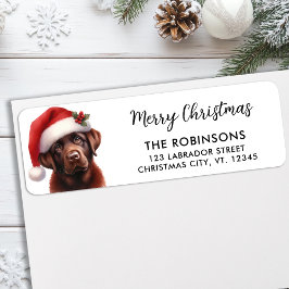 Niedliche Labrador WeihnachtsjungRücksendeadresse
