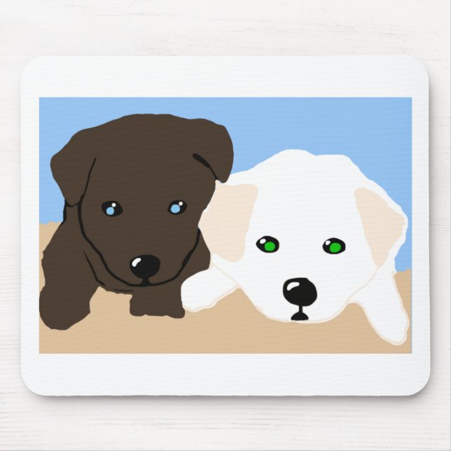 Niedliche Labrador Welpengeschenke Mousepad (Vorne)