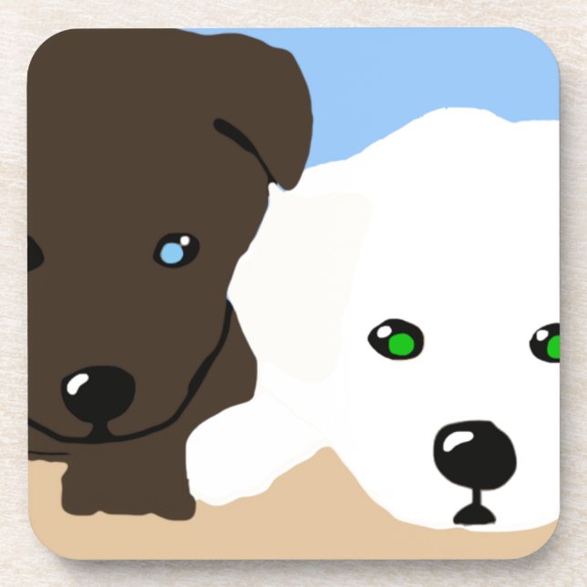 Niedliche Labrador Welpengeschenke Untersetzer (Vorderseite)