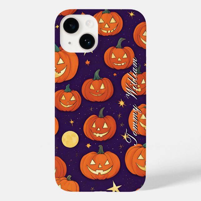 Niedliche lächelnde Kürbis zu Halloween Case-Mate iPhone Hülle (Rückseite)