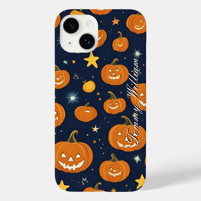 Niedliche lächelnde Kürbis zu Halloween Case-Mate iPhone Hülle (Rückseite)