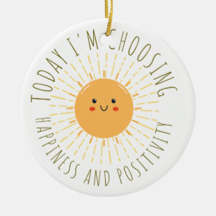Niedliche lächelnde Sonne  Keramik Ornament