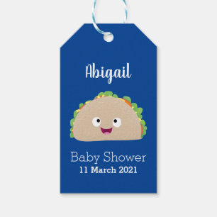 Niedliche Lächelnde Taco-Cartoon-Illustration Geschenkanhänger