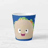 Niedliche Lächelnde Taco-Cartoon-Illustration