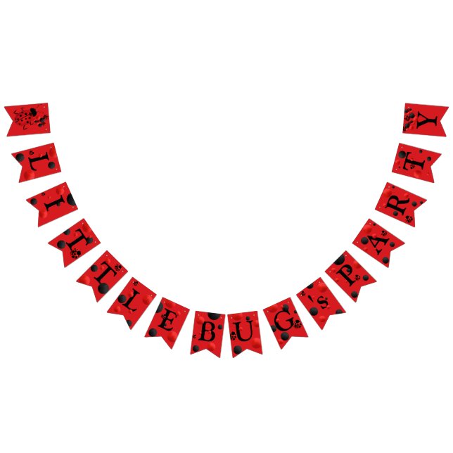 Niedliche Lady Bug-Birthday-Baby Shower-Theme Part Wimpelkette (Alle)