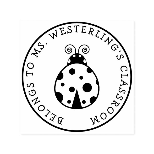 Niedliche Lady Bug Eigenschaft des Lehrers Permastempel (Design)