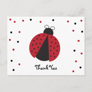 Niedliche Lady Bug Geburtstag Danke Postkarte