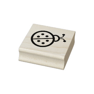 Niedliche Lady Bug Wood Art Briefmarke Gummistempel