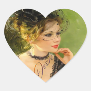 Niedliche Lady Heart Stickers