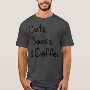 Niedliche Lady mit Katzen, Büchern & KaffeeBuch Lo T-Shirt