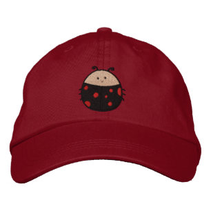 Niedliche Ladybird Bestickte Kappe
