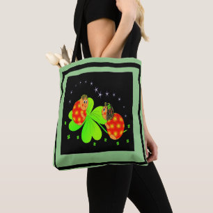 Niedliche Ladybird Kleeblatt Tote Tasche