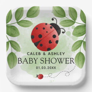 Niedliche Ladybug Baby Duschpapier Teller