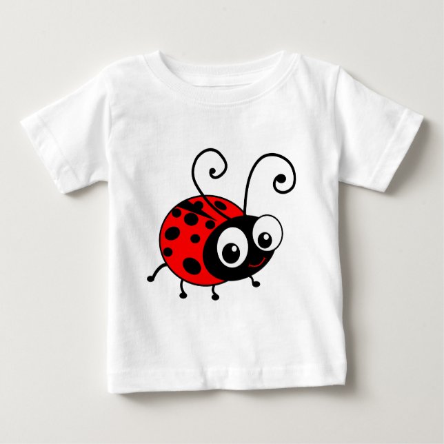 Niedliche Ladybug Baby T-shirt (Vorderseite)