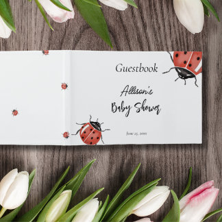 Niedliche Ladybug Babydusche Gästebuch