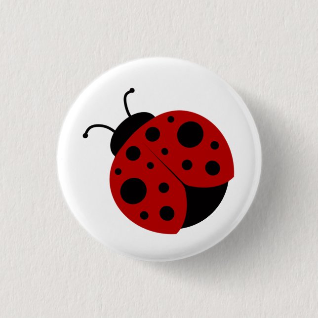 Niedliche Ladybug Button (Vorderseite)