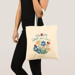 Niedliche Ladybug Daffodis Wildblumen Frühjahrs-Ta Tragetasche