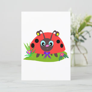Niedliche Ladybug Einladungen
