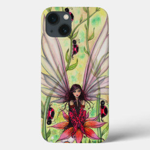 Niedliche Ladybug Fairy Fantasy Illustration iPhone 13 Hülle